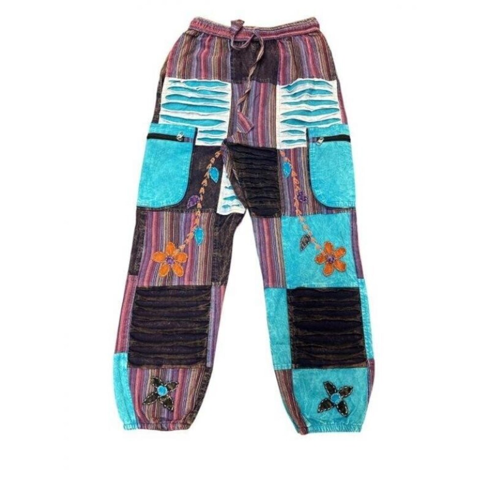 D1324 MLT Rising Cottoncrazy Flower Artwork Yoga Pant Various Sizes